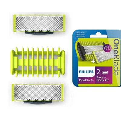 2 סכינים למכונת גילוח לגוף ופנים פיליפס PHILIPS One Blade QP620